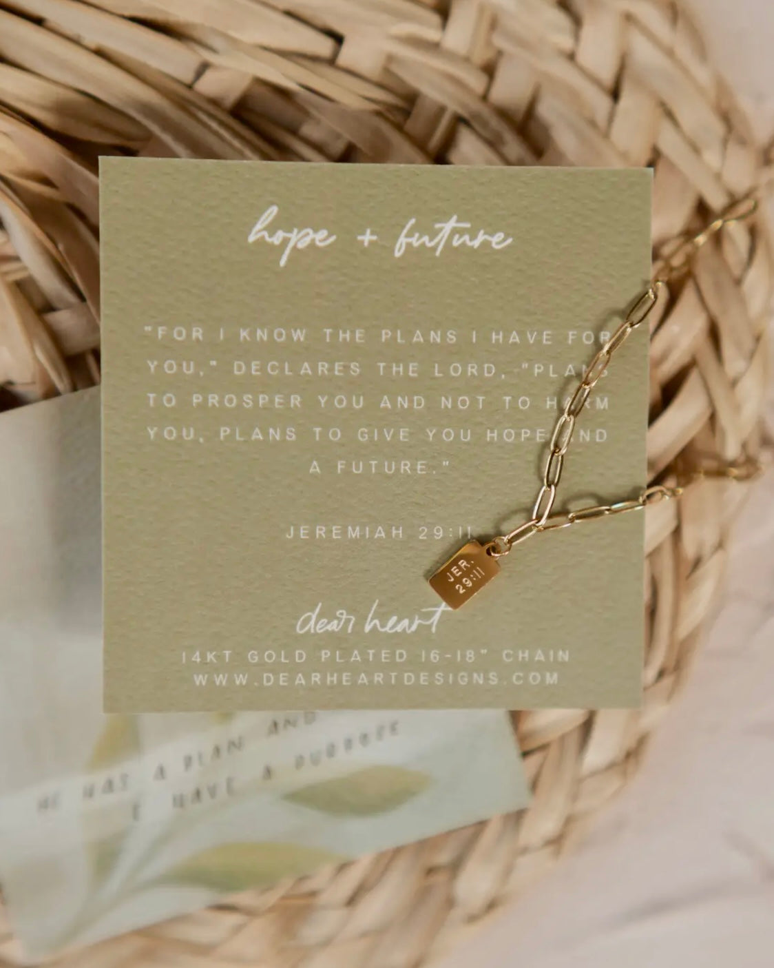 Hope and Future Mini Tag Necklace