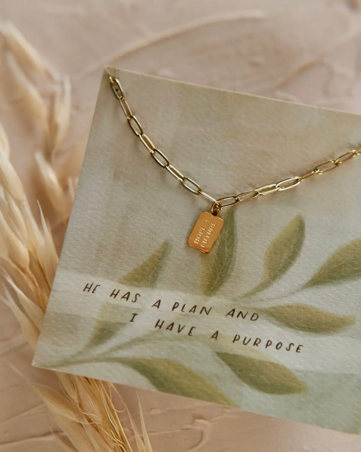 Hope and Future Mini Tag Necklace