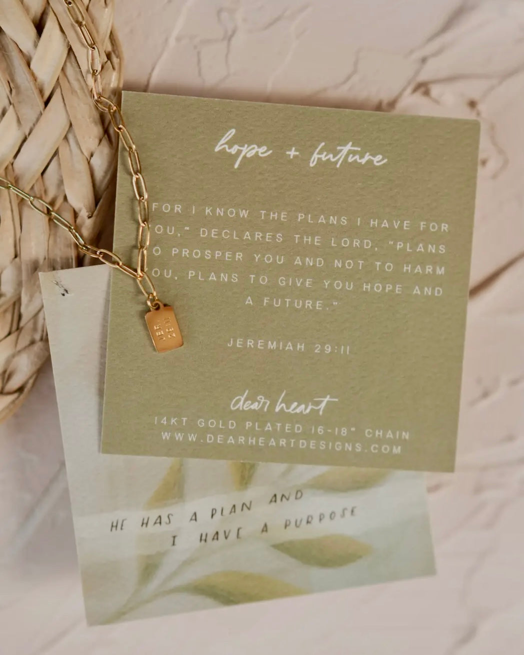 Hope and Future Mini Tag Necklace