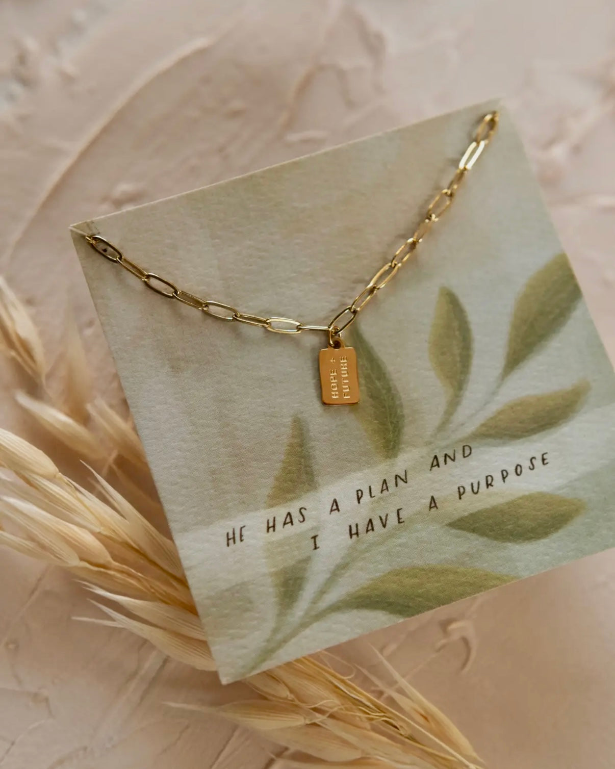 Hope and Future Mini Tag Necklace
