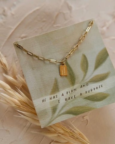 Hope and Future Mini Tag Necklace