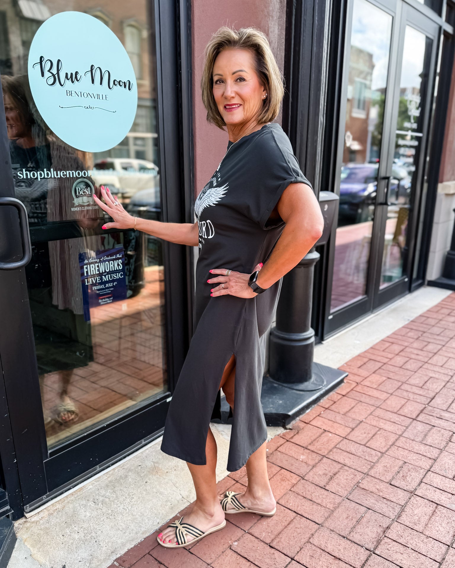 Black Free Bird T-shirt Dress