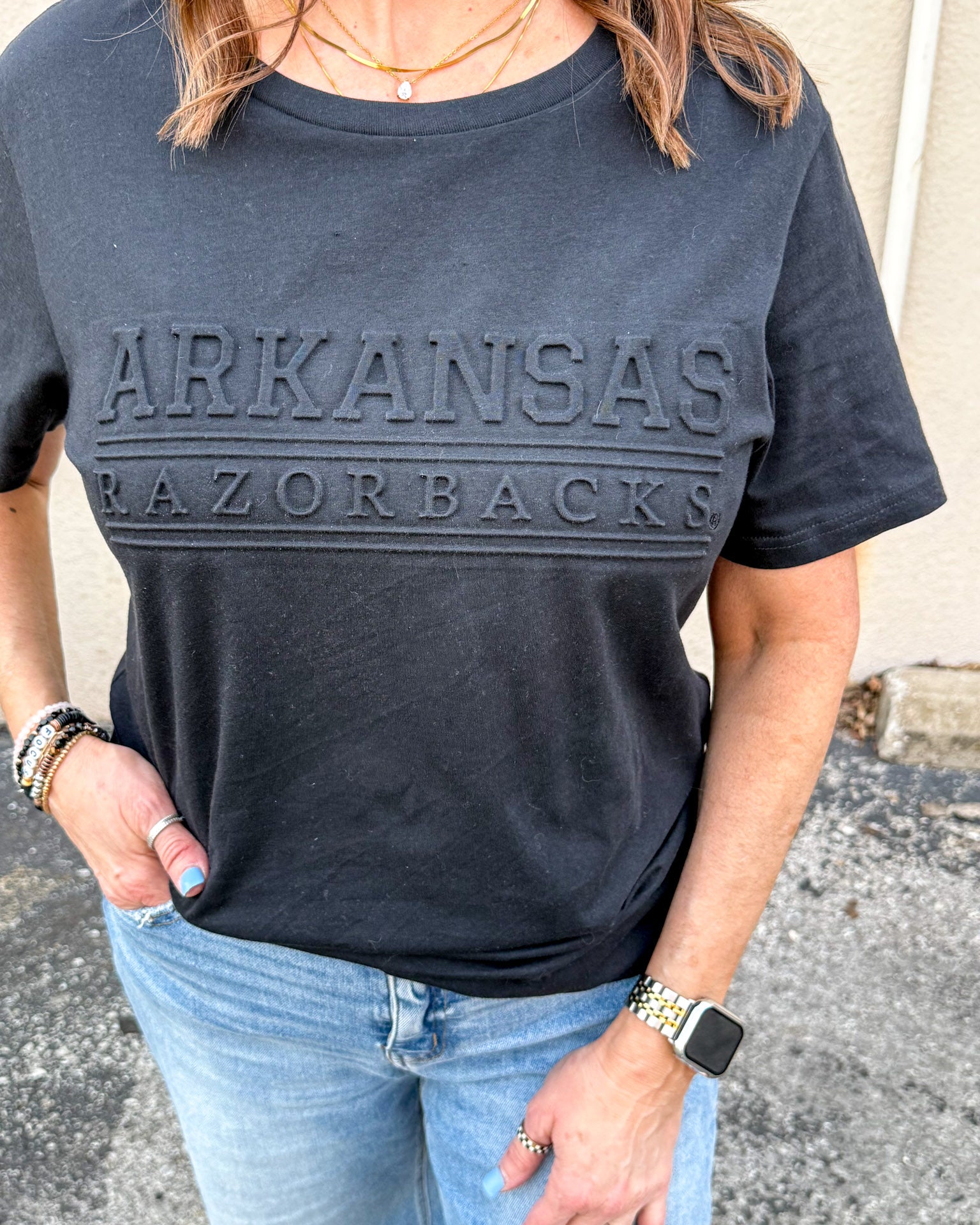 Black College Line T-Shirt