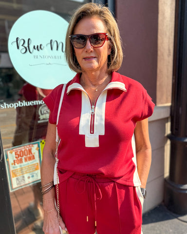 Brick Zip-Front Top