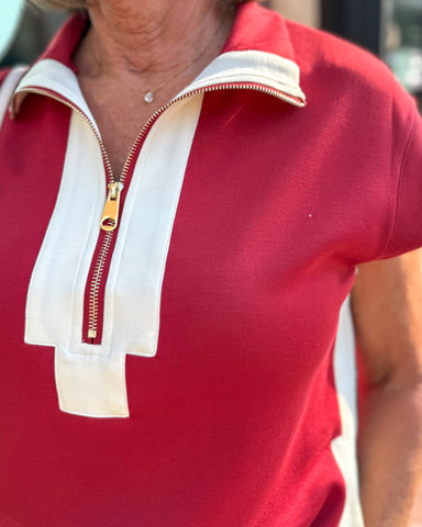 Brick Zip-Front Top