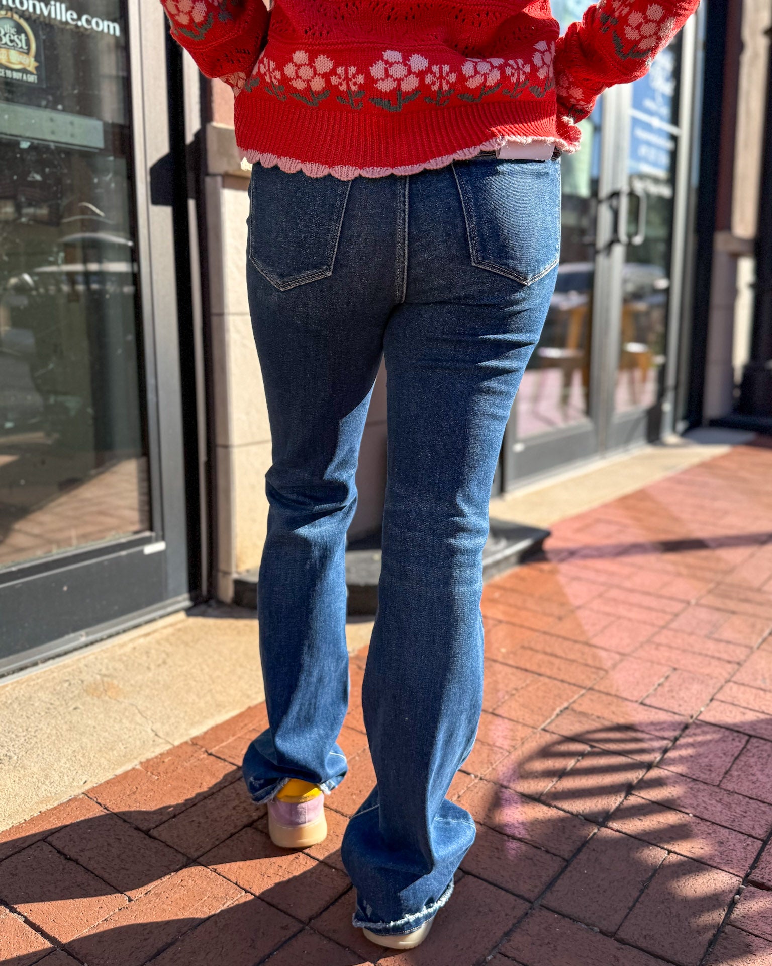 Carlene Mid-Rise Slim Straight Jeans