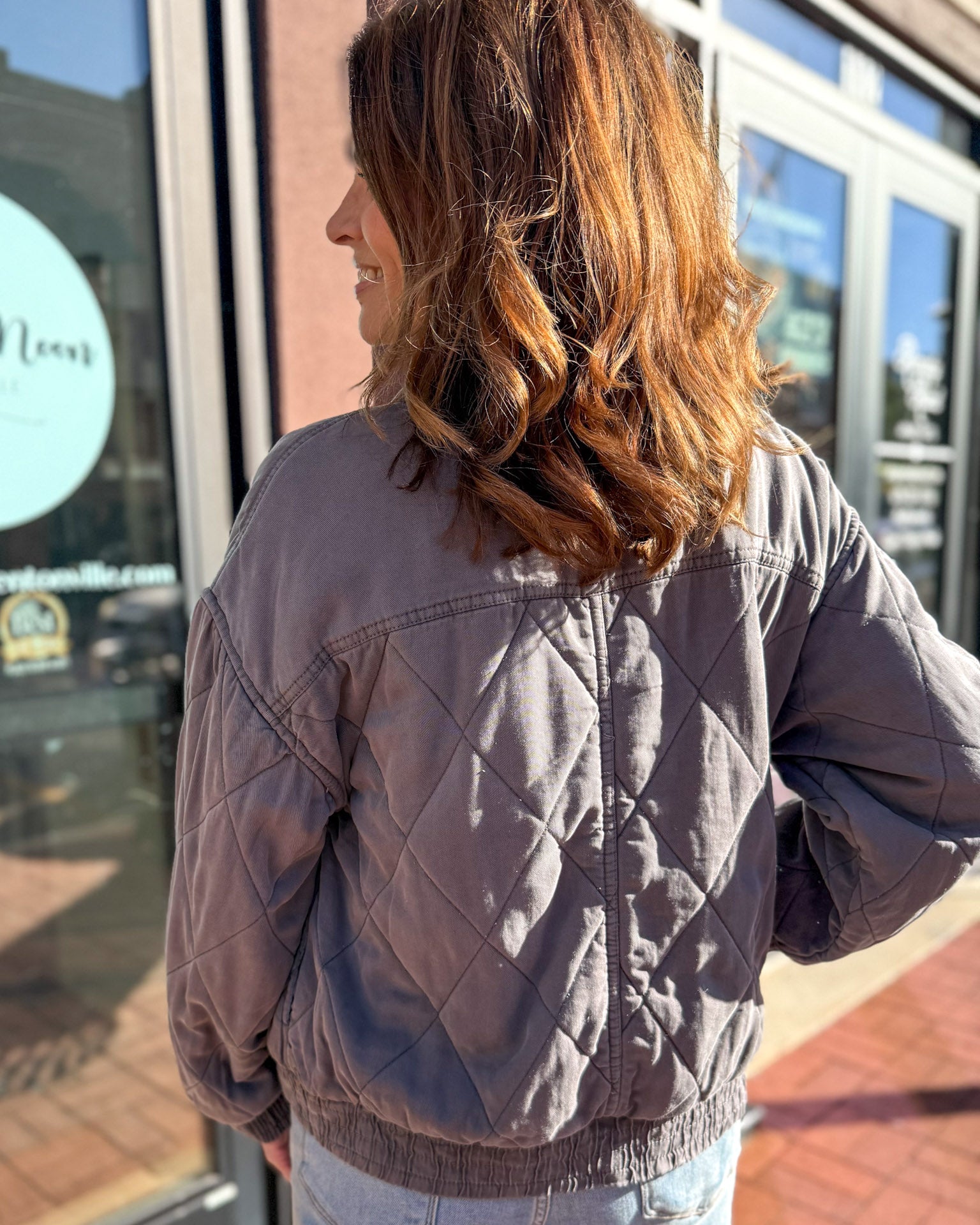 Charcoal Quilted Jacket