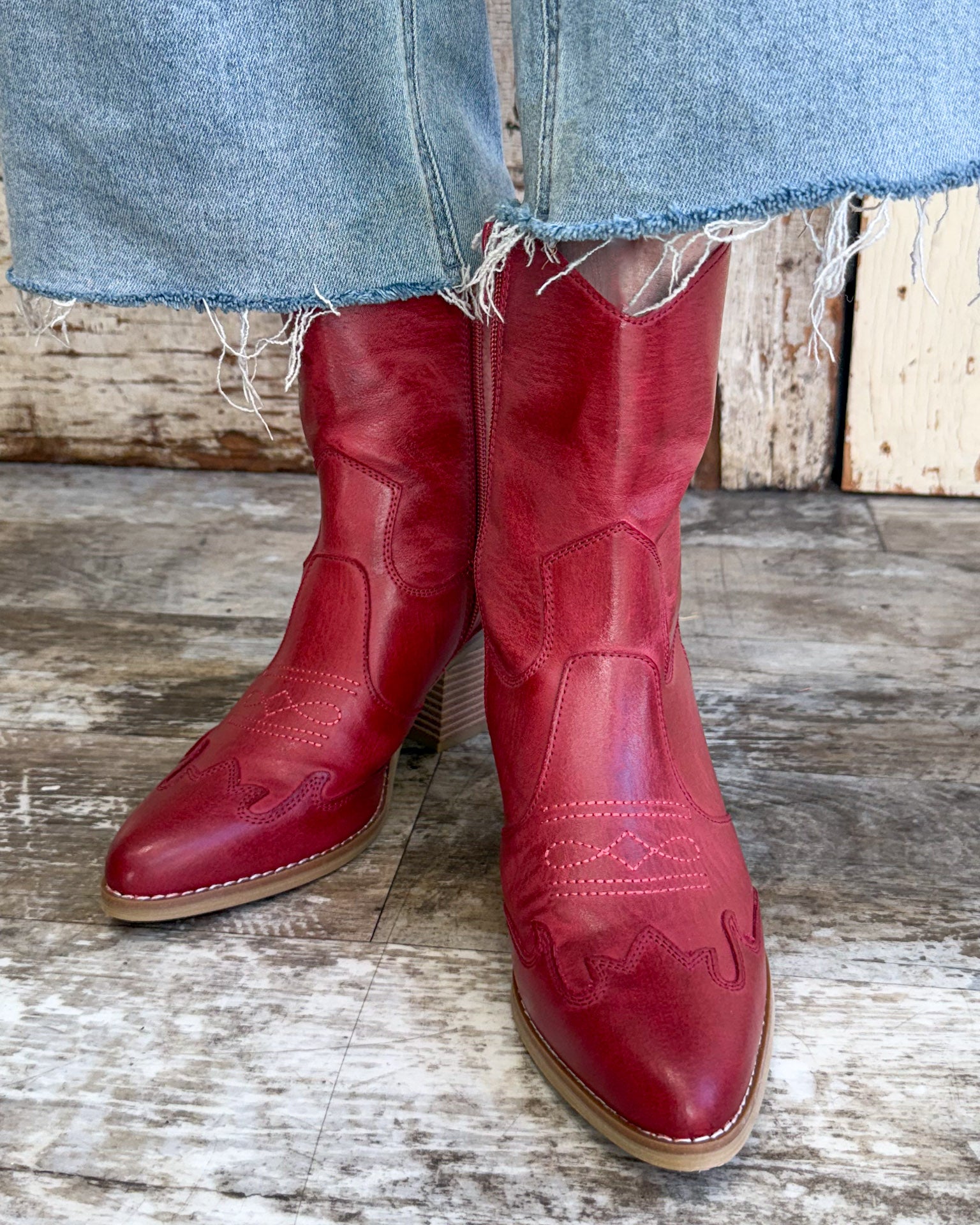 Clorinda Red Boots