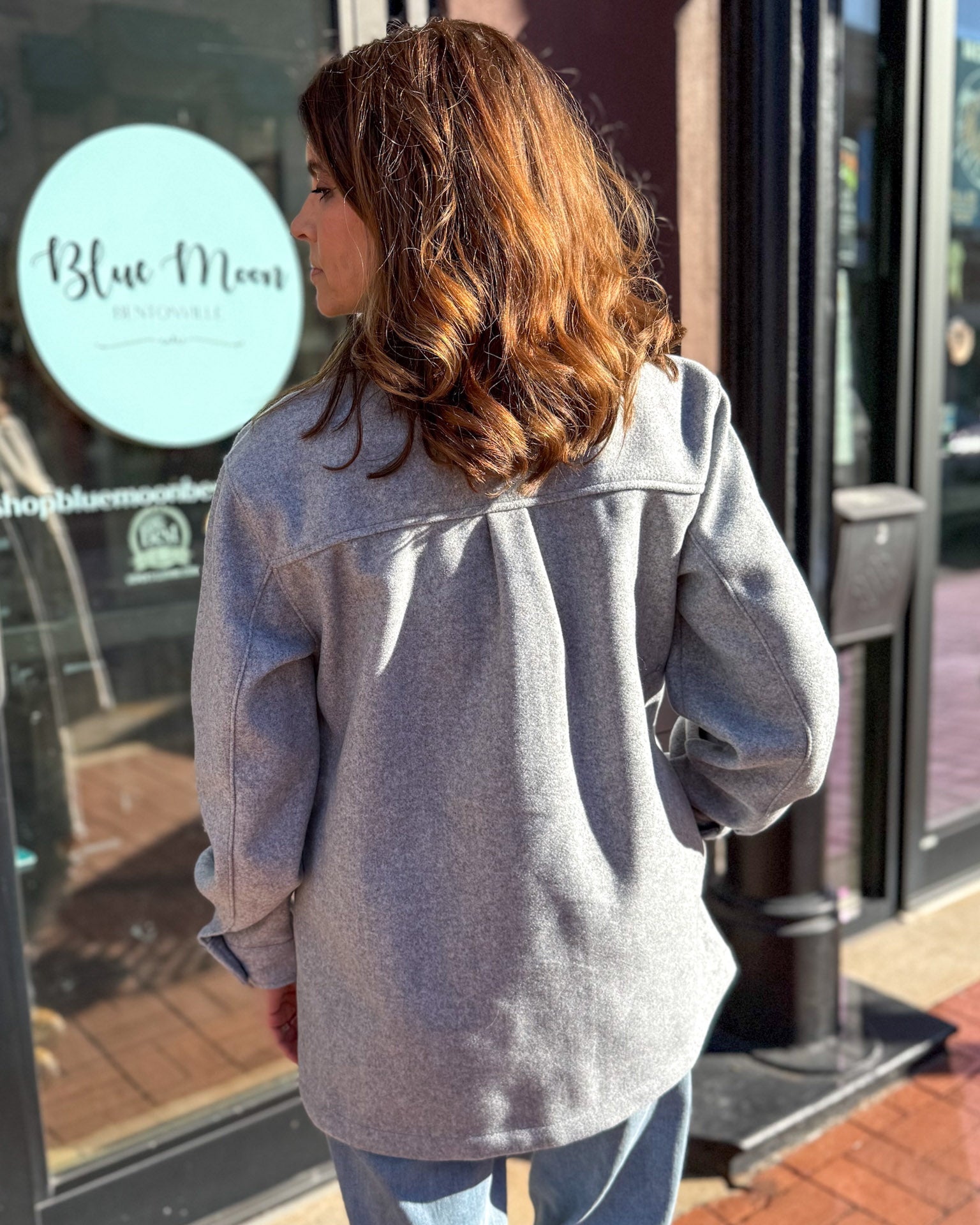 Heather Grey Buttoned Bliss Overcoat