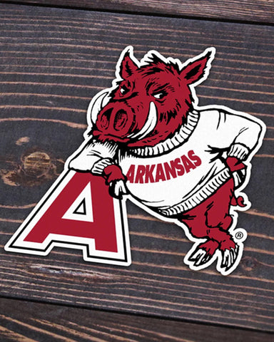 Hog Leaning on the A Sticker