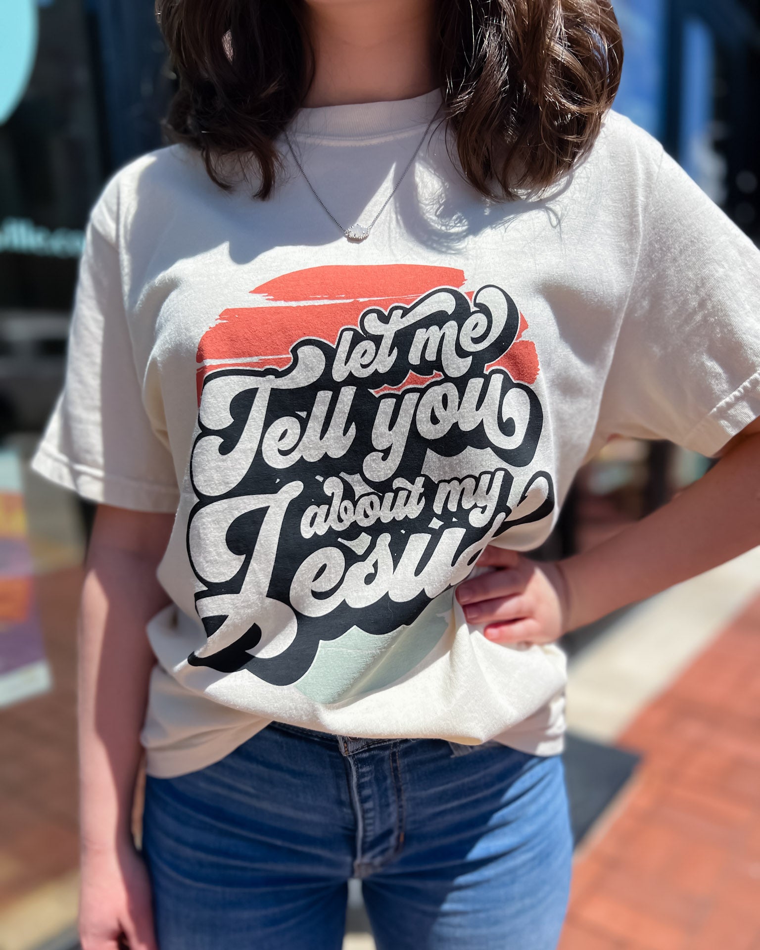 Let Me Tell You About My Jesus Christian Graphic T-shirt