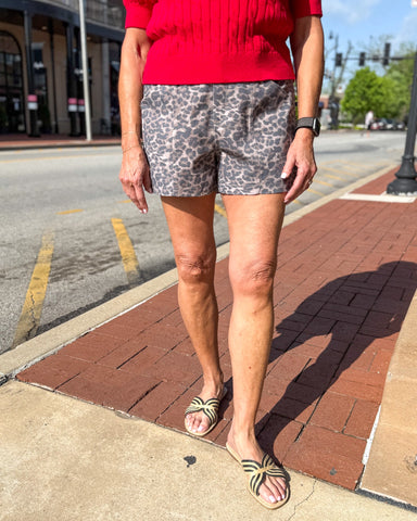 Mocha Leopard Shorts