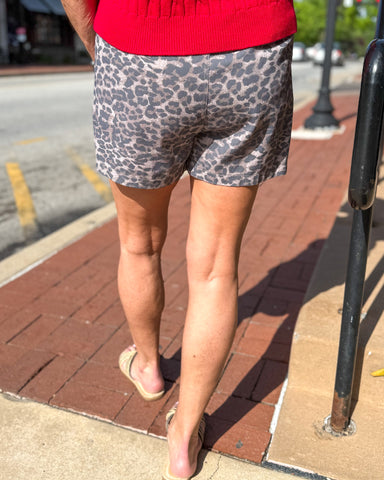 Mocha Leopard Shorts