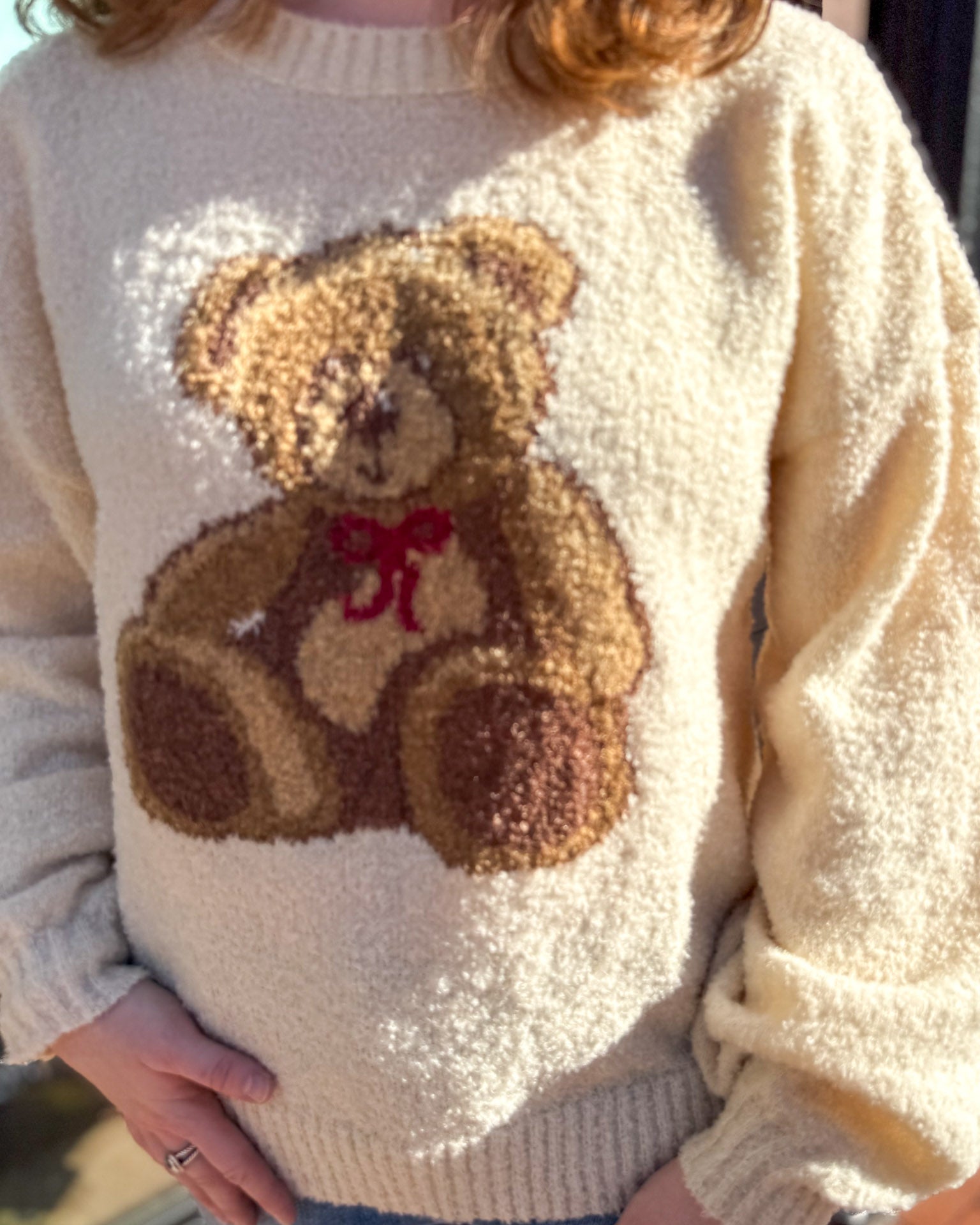 Oatmeal Teddy Bear Sweater