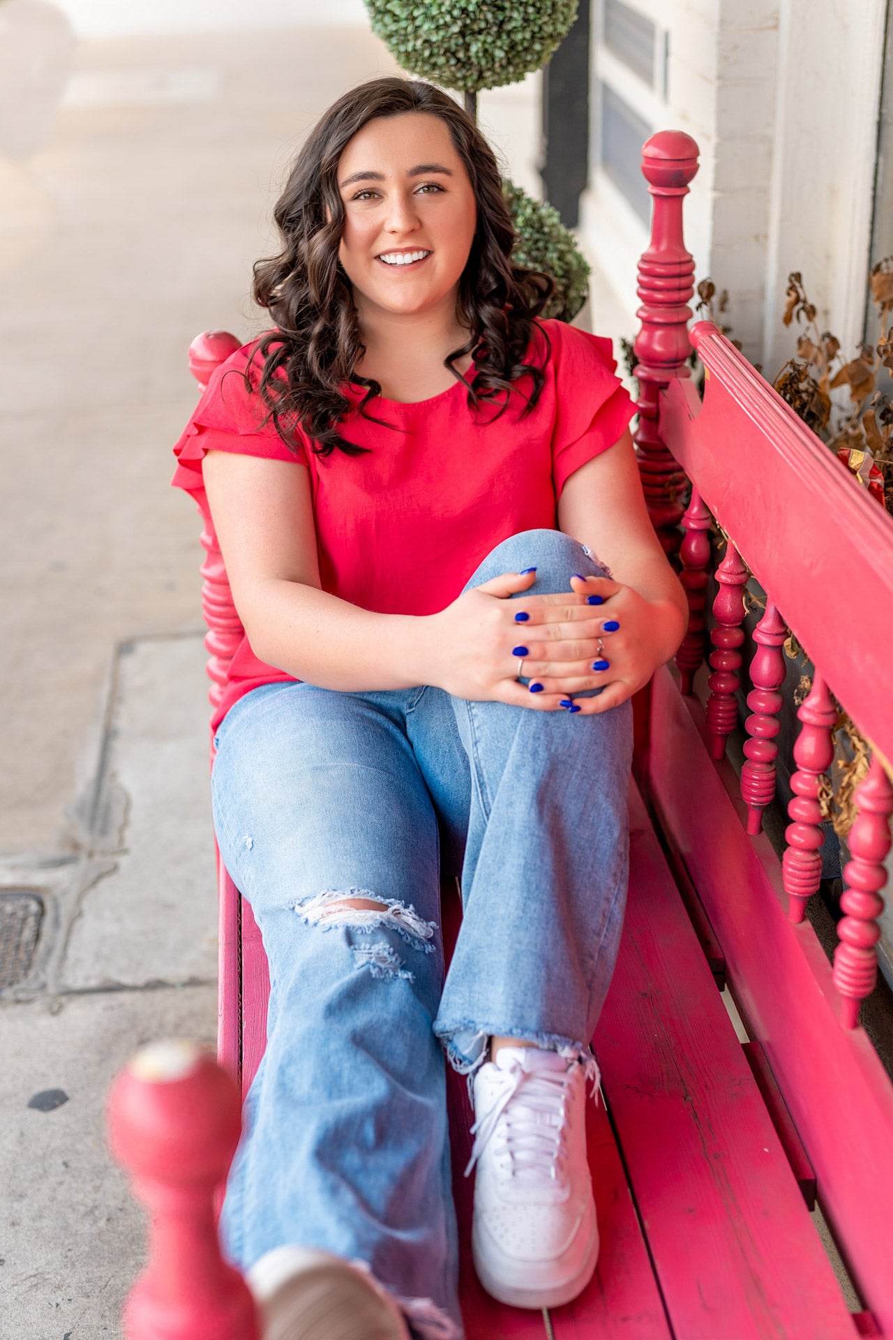 Punch Top w/ Double Ruffled Sleeves