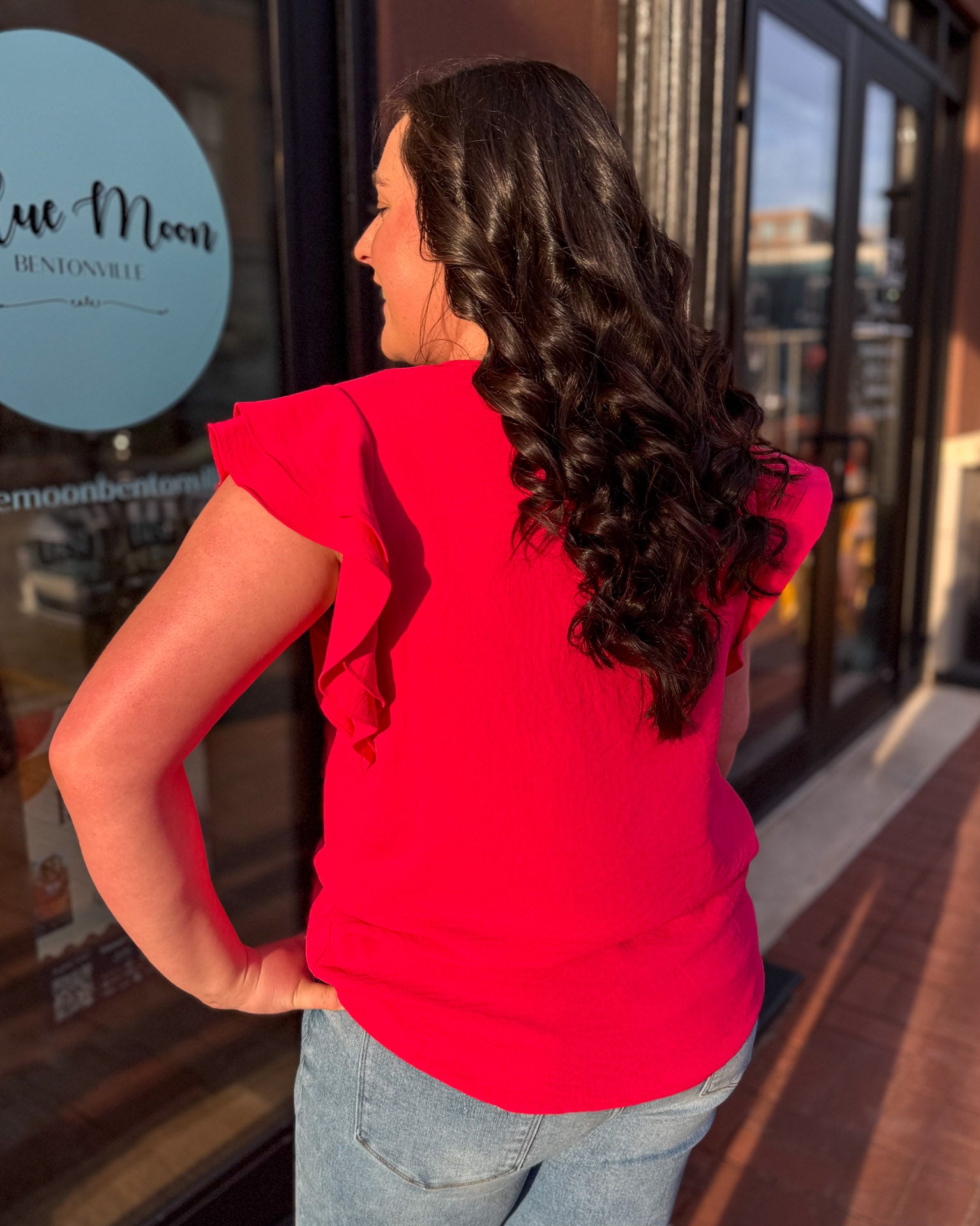 Punch Top w/ Double Ruffled Sleeves