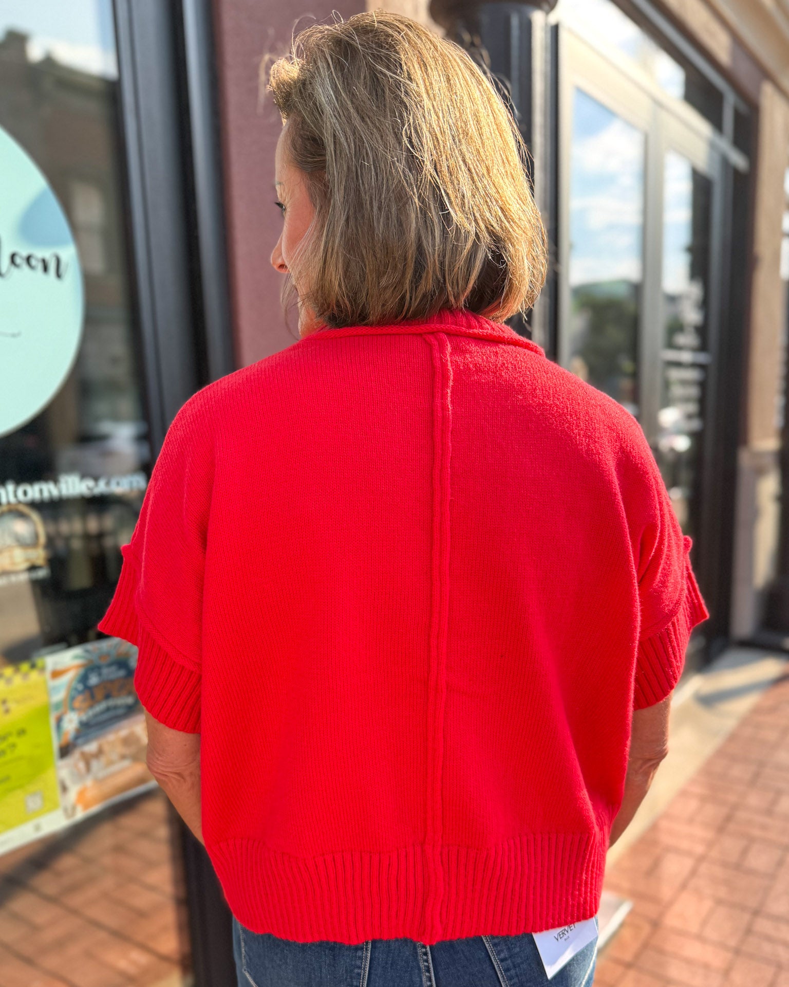 Red SS Crewneck Sweater
