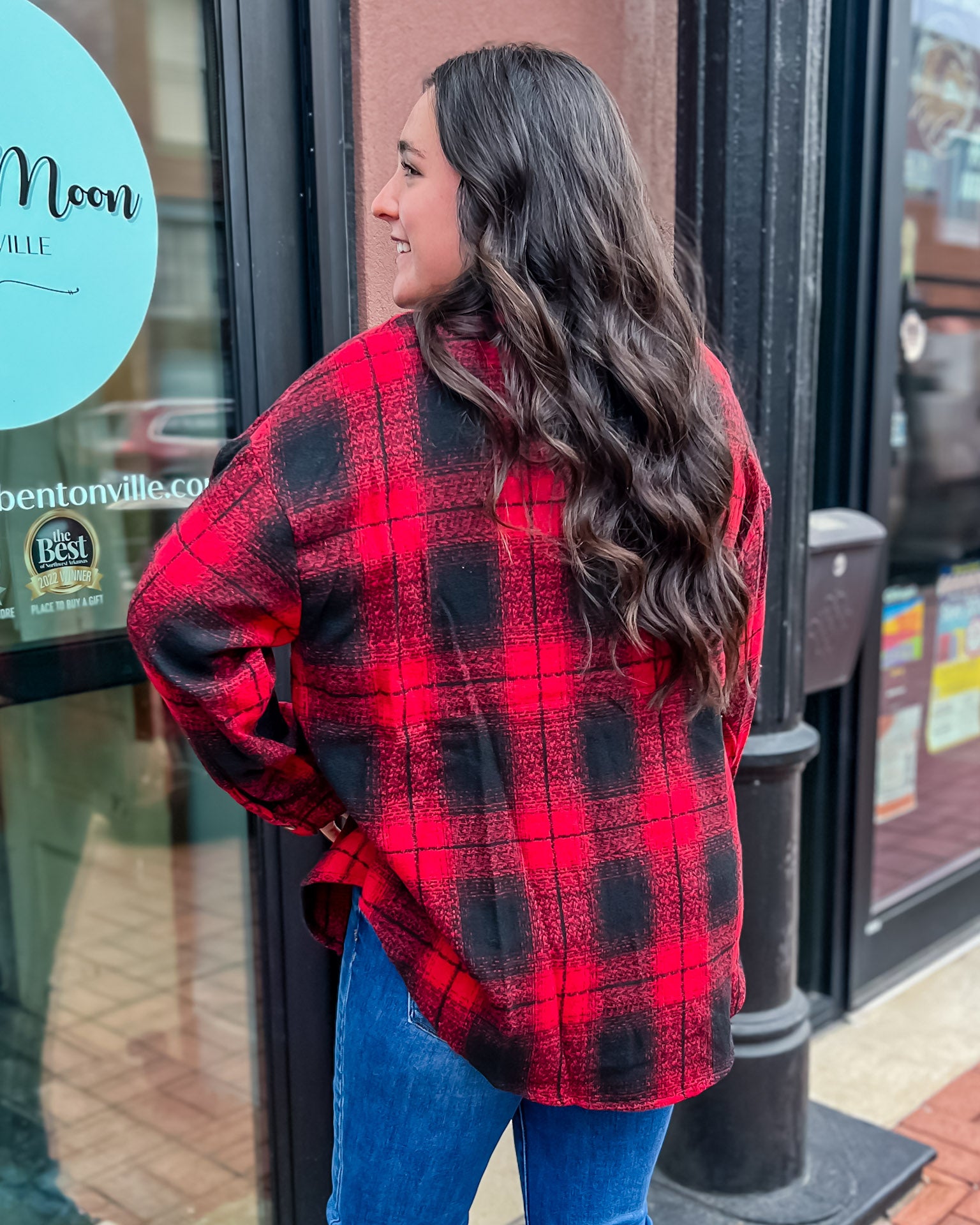 Red and Black Plaid Shacket