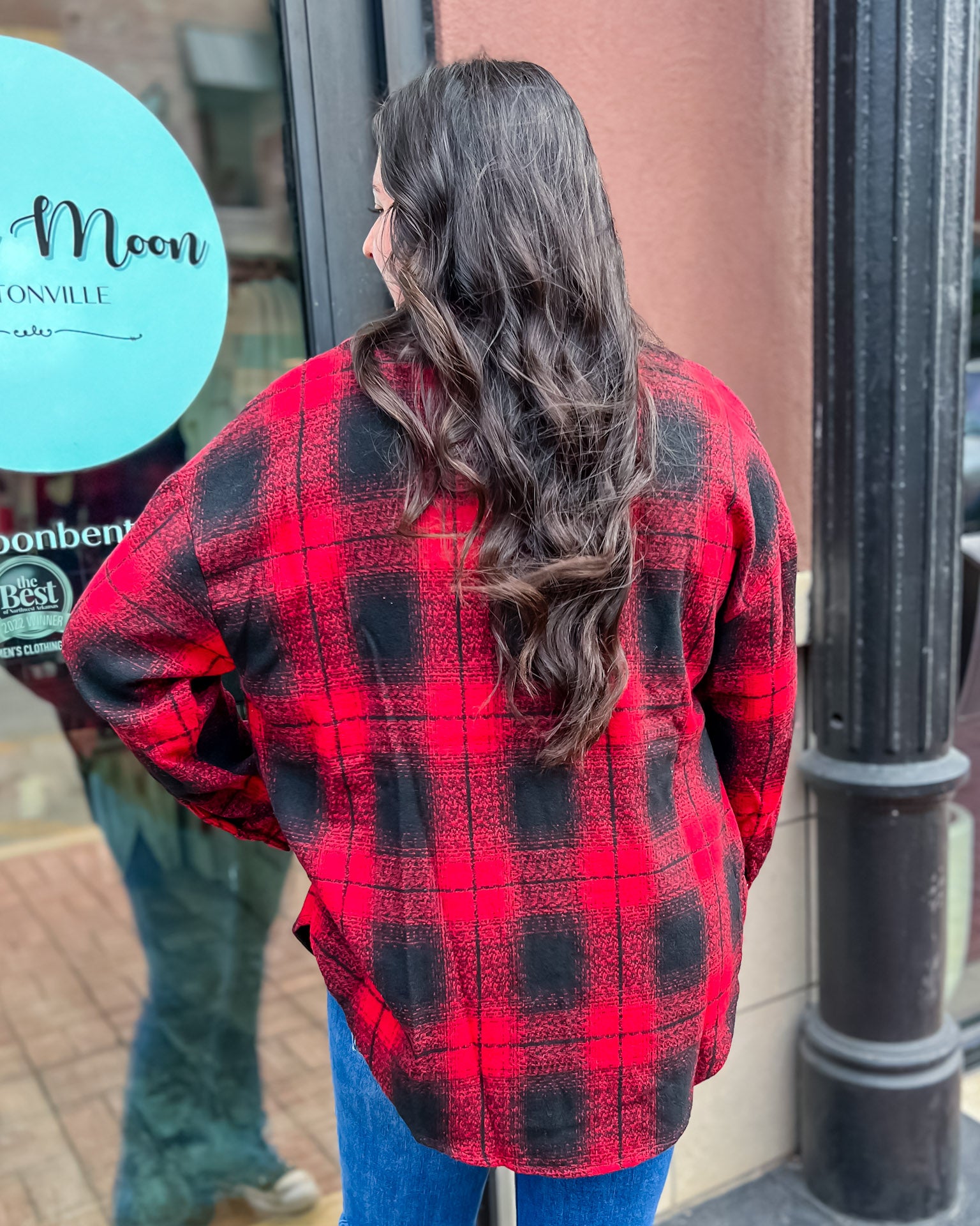 Red and Black Plaid Shacket