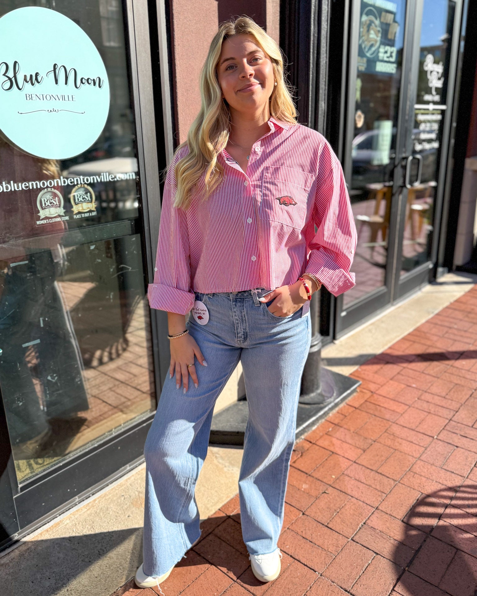 UA Logo Patch Button Down Top