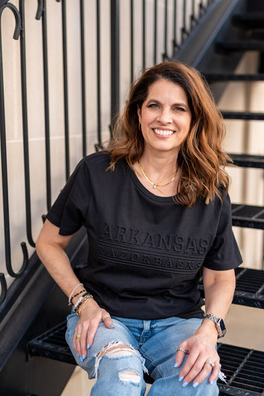 Black College Line T-Shirt