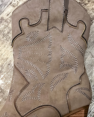 Wilda Taupe Suede Boots