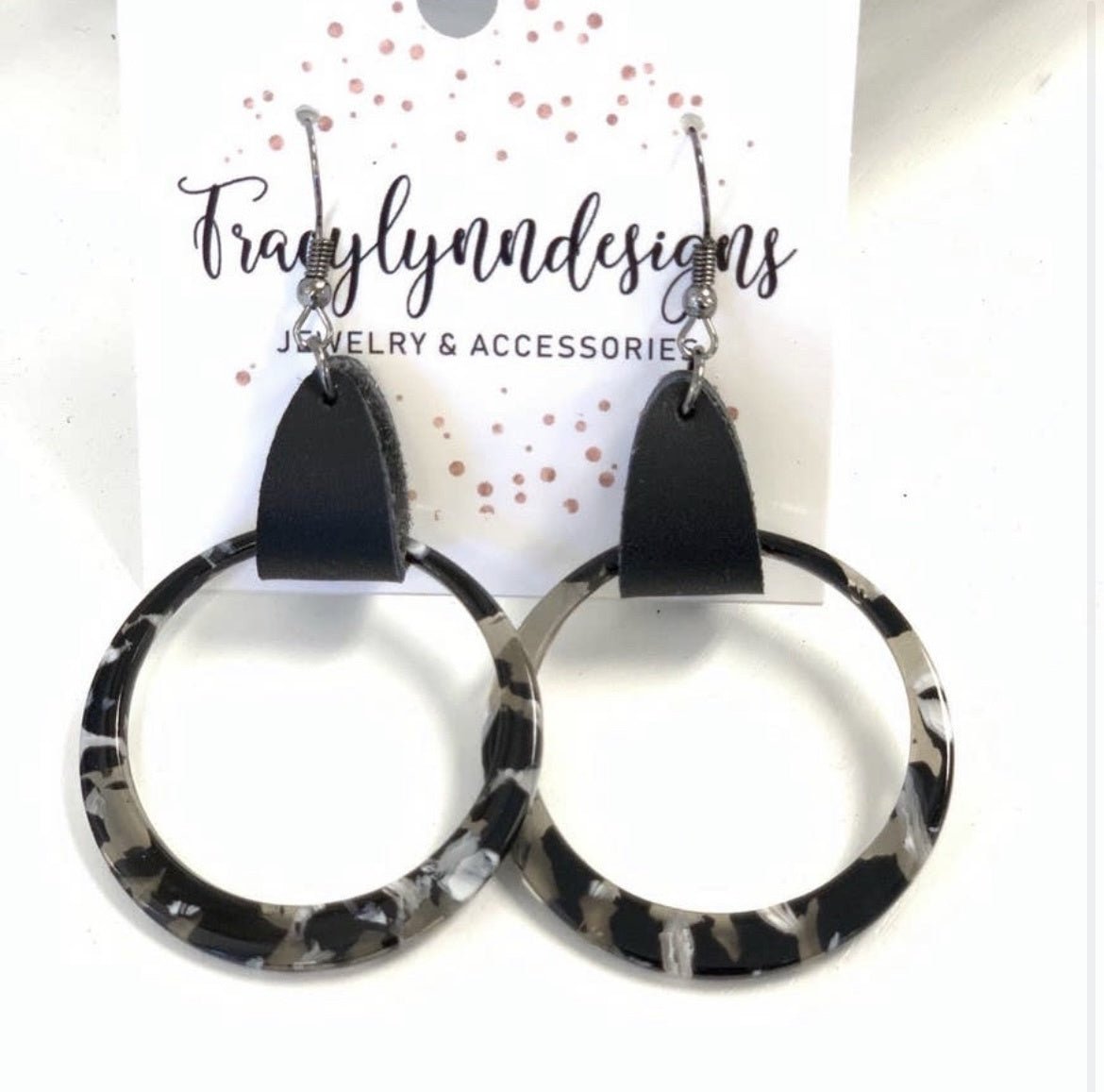 Black Acrylic Hoops - Shopbluemoonbentonville