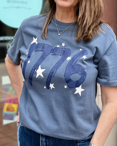1774 4th of july graphic t-shirt - shopbluemoonbentonville.com