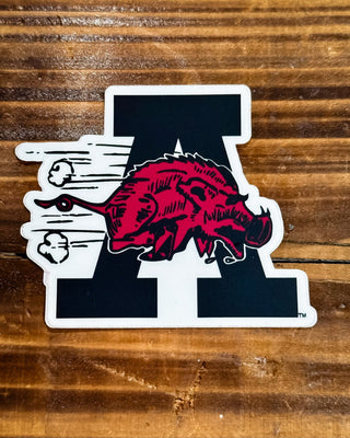 1964 Red + Black Hog Sticker - Blue Moon Bentonville