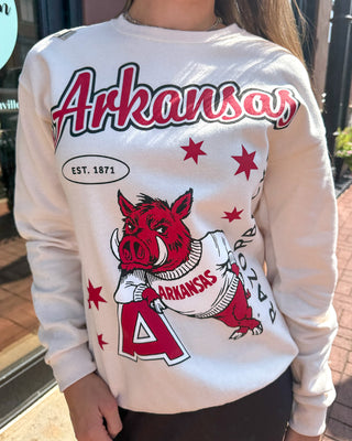 Cream Arkansas Vault + Stars Sweatshirt