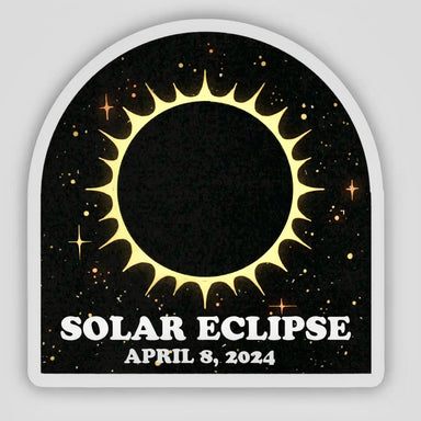 Solar eclipse badge sticker