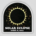 Solar eclipse badge sticker