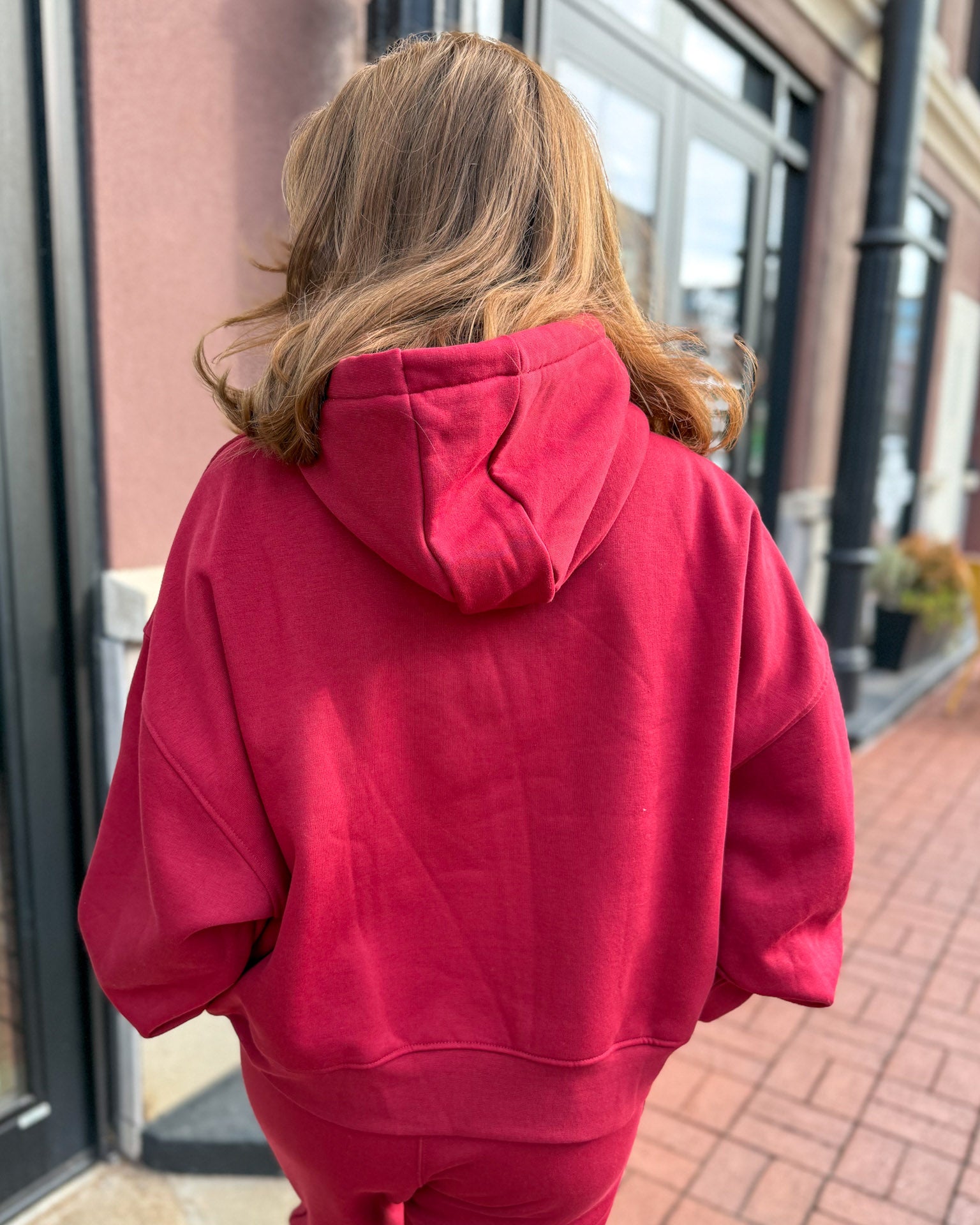 Red Velvet Oversized Hoodie