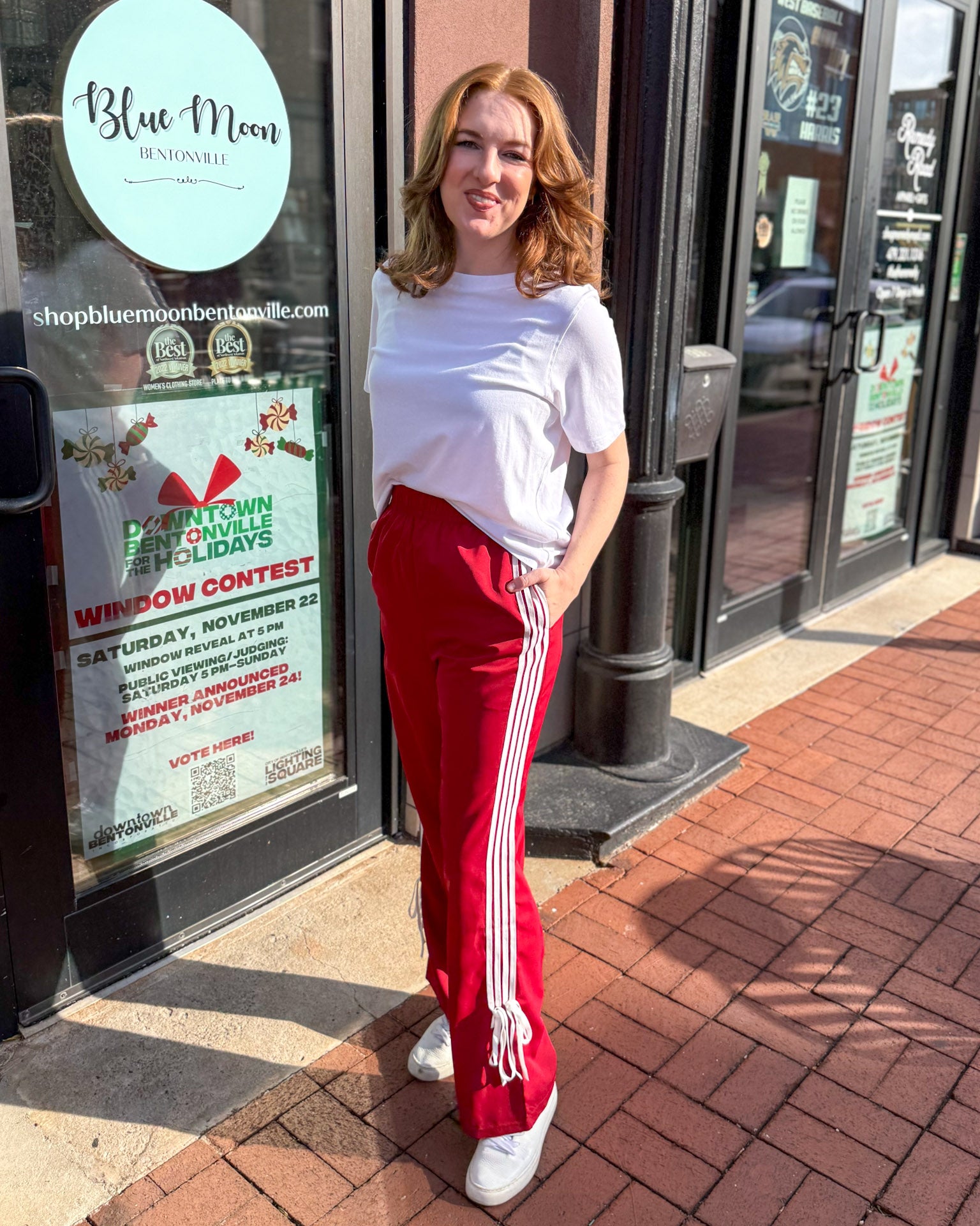 Red Jersey Pants w/Side Stripes