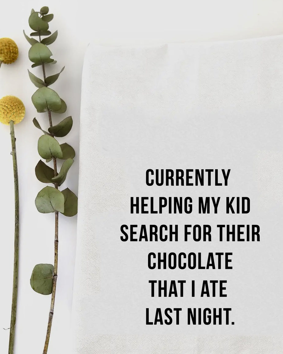 Search for Chocolate Tea Towel