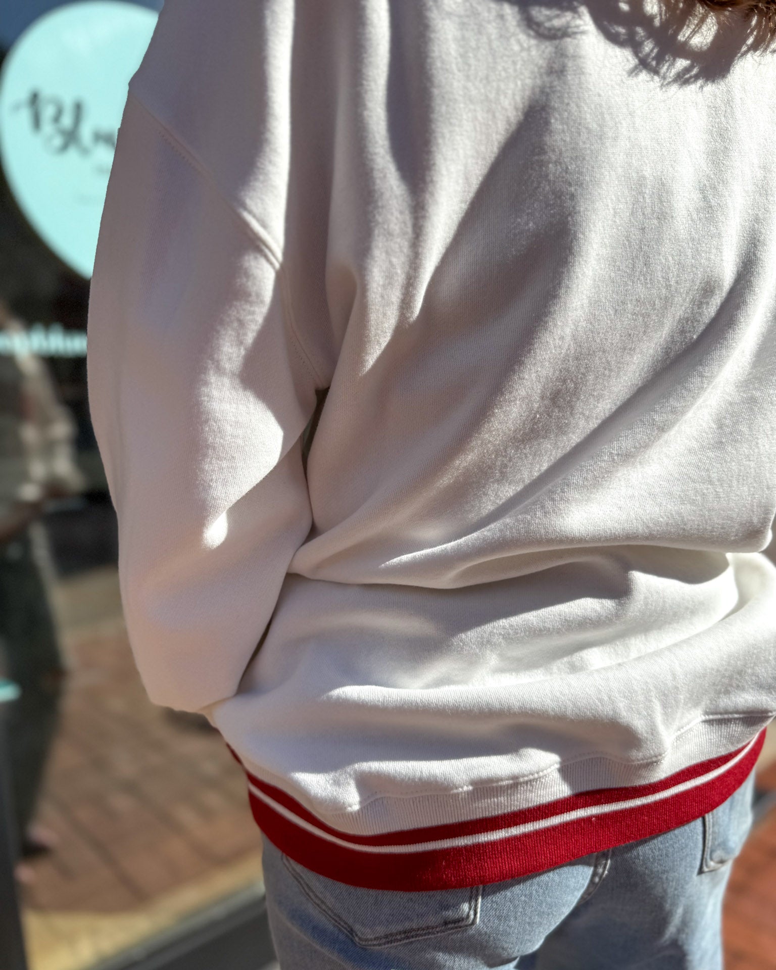 Allen Arkansas Chenille Sweatshirt-Crimson