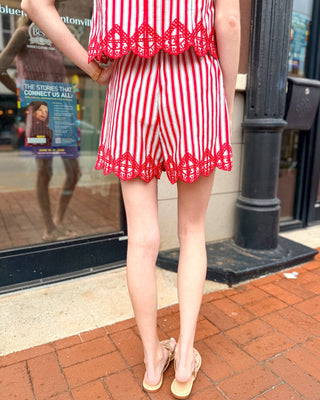 Americana Charm Embroidered Shorts - Shopbluemoonbentonville
