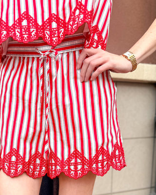 Americana Charm Embroidered Shorts - Shopbluemoonbentonville