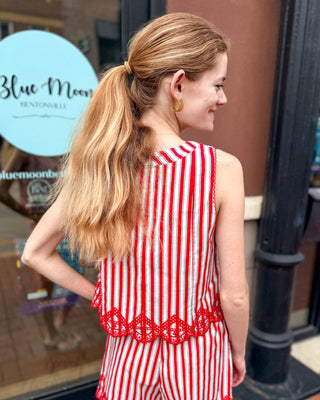Americana Charm Embroidered Tank - Shopbluemoonbentonville