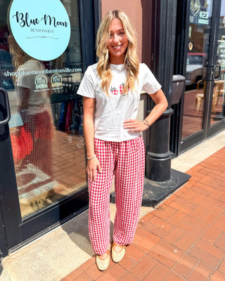 Appliqued Strawberry Top - Shopbluemoonbentonville