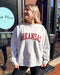 Arkansas Mockneck Sweatshirt-Red Plaid