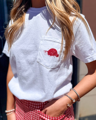 Arkansas Razorbacks Vintage Pocket Tee – Southern Trend gameday essential - Shopbluemoonbentonville