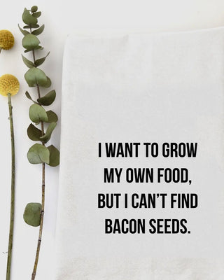 Bacon Seeds Tea Towel - Shopbluemoonbentonville
