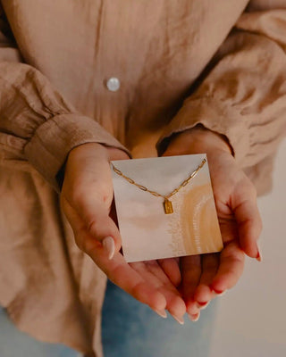 Believe in Miracles Mini Tag Necklace - Shopbluemoonbentonville