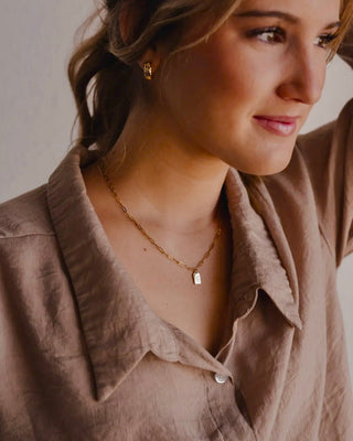 Believe in Miracles Mini Tag Necklace - Shopbluemoonbentonville