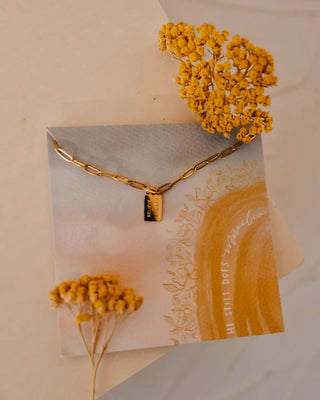 Believe in Miracles Mini Tag Necklace - Shopbluemoonbentonville