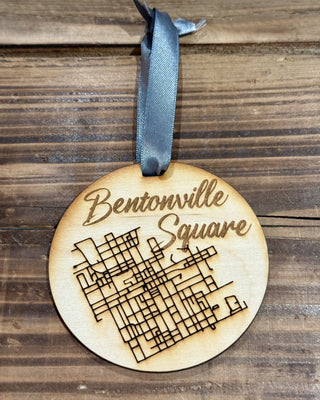 Bentonville Square Map Ornament - Shopbluemoonbentonville