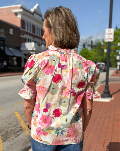 Berry Floral Top 