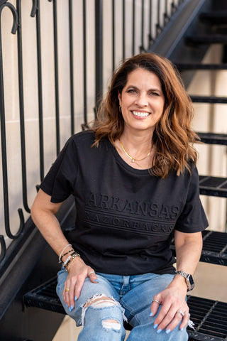 Black College Line T-shirt - Shopbluemoonbentonville