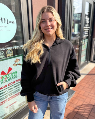 Black French Terry Pullover - Shopbluemoonbentonville